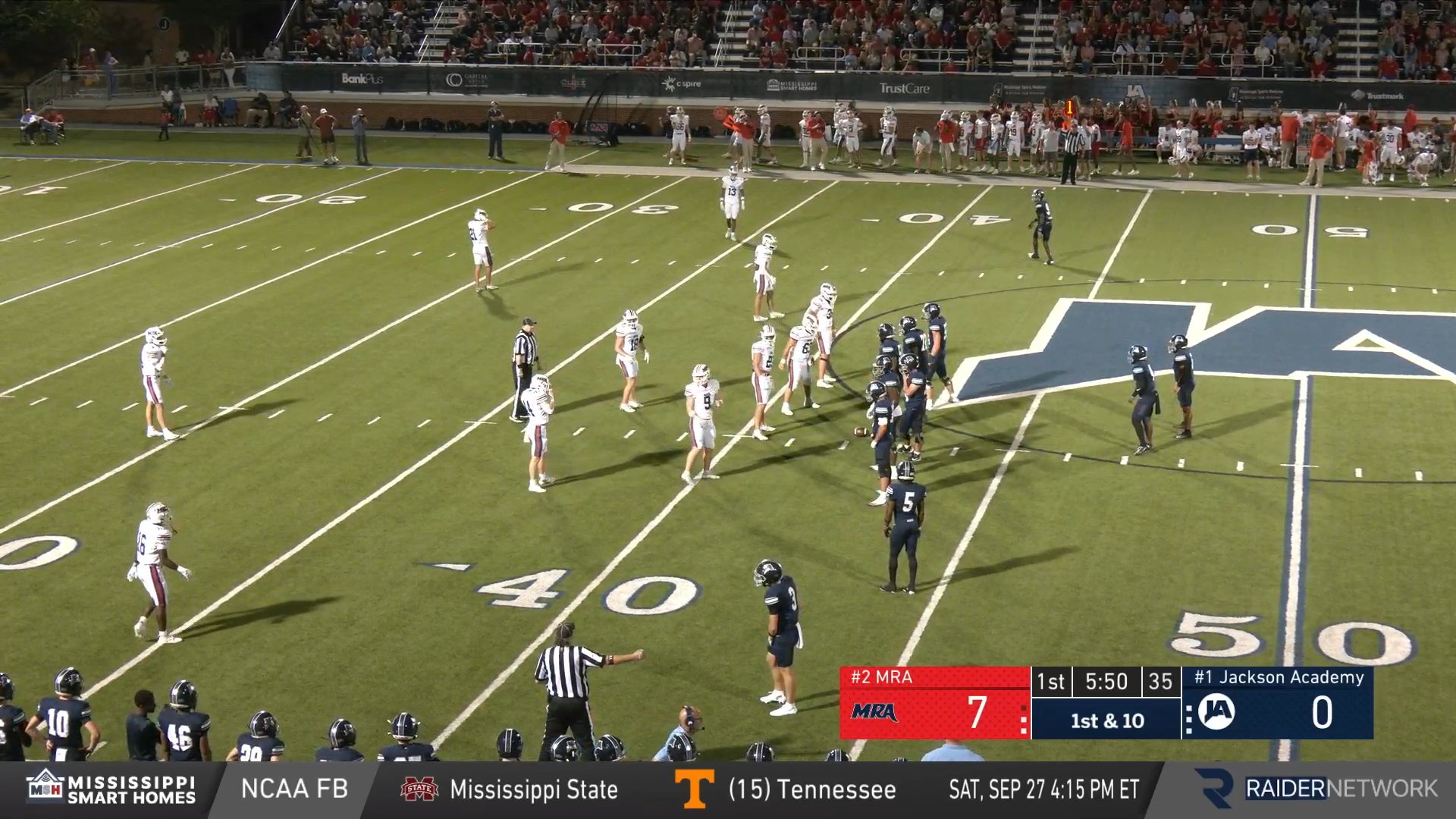 Varsity Football vs MRA - 09-26-25